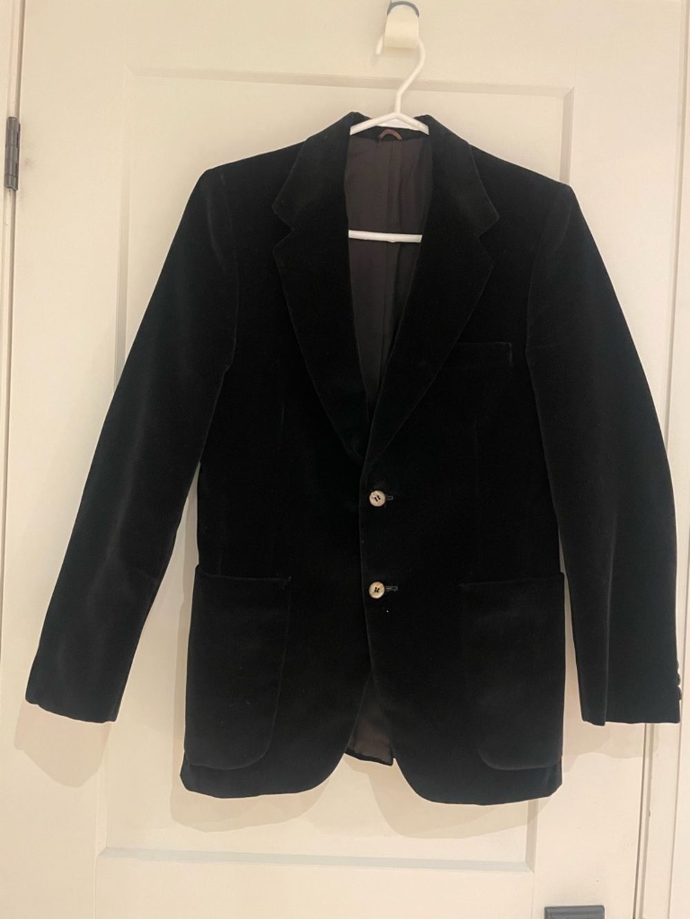 Vintage Black Velvet Blazer (size: around S)